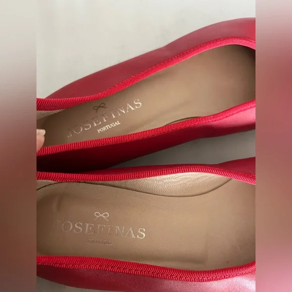 Josefinas Misty Red leather classic Ballet Flats EU37 US7